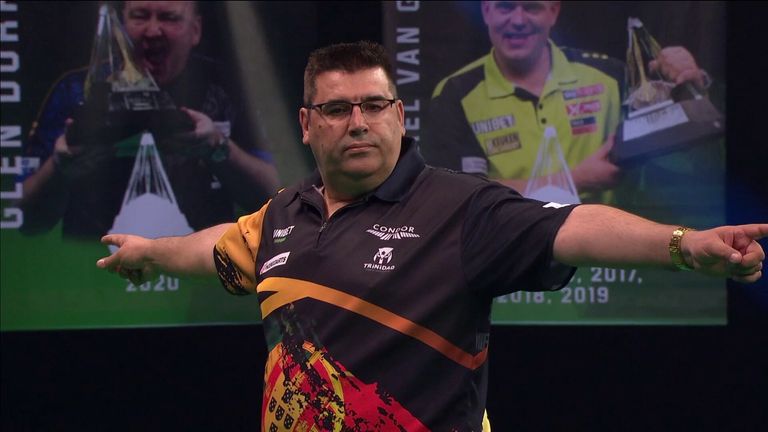 Jose de Sousa hits the second nine darter in two days at the Premier League of Darts against Nathan Aspinall.