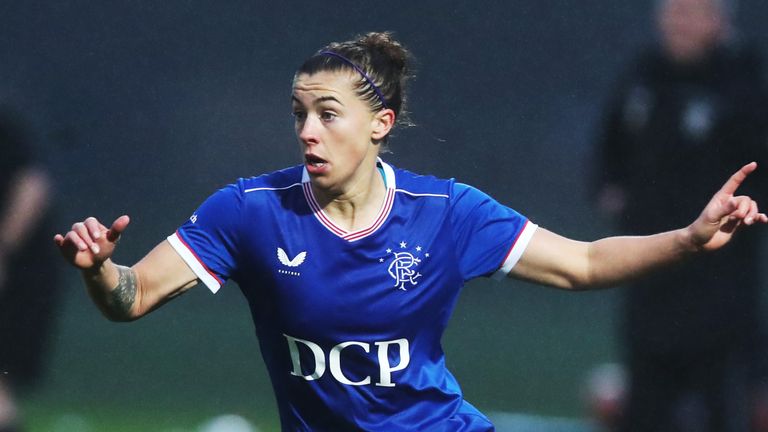 GETTY - Nicola Docherty in action for Rangers Women