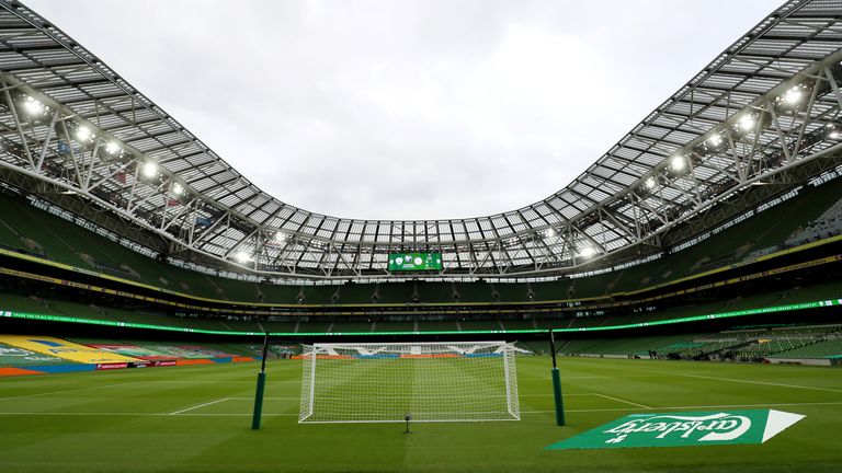 The 51,700-capacity Aviva Stadium in Dublin is one of the venues selected to host Euro 2020 games