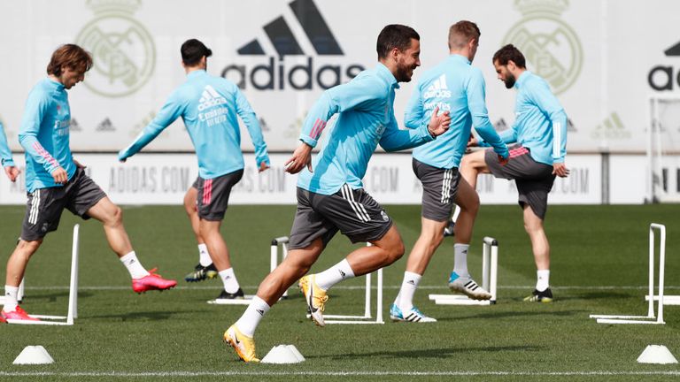 Real Madrid Eden Hazard en entrenamiento