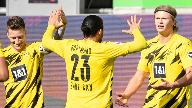 Erling Haaland scored twice in Borussia Dortmund's victory