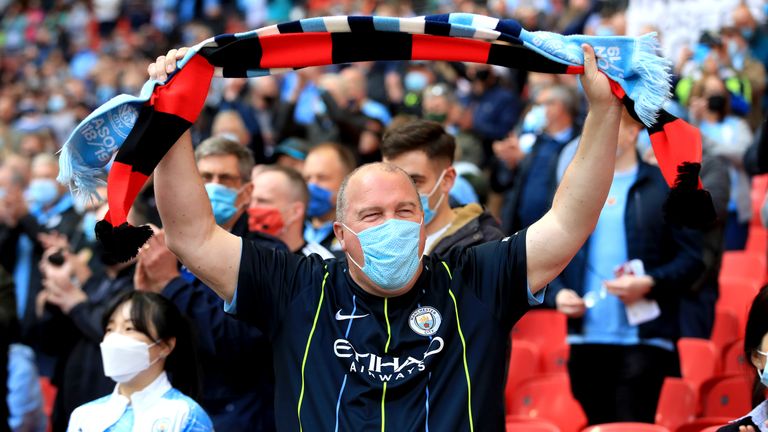 There were 8,000 supporters inside Wembley for the Carabao Cup final between Manchester City and Tottenham