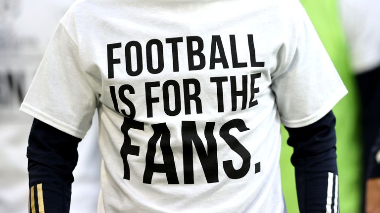 PA - 'Football is for the fans' t-shirt