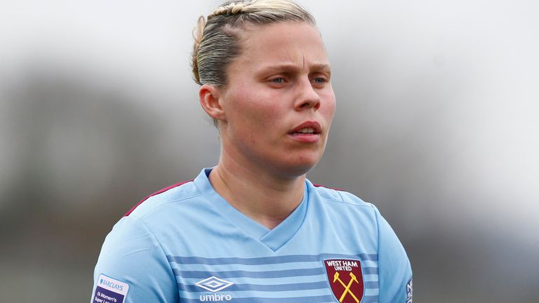 Gilly Flaherty scored the first WSL goal in 2011 while at Arsenal and has since played for Chelsea and current club West Ham