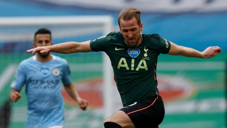Harry Kane failed to have a touch in the City box in the first half