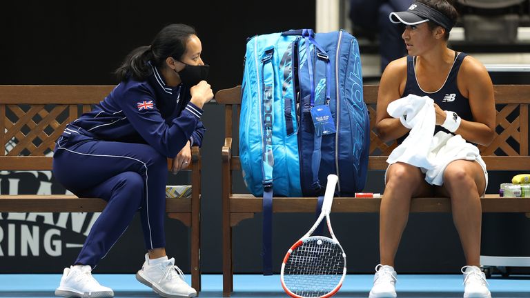 Heather Watson had the chance to secure victory for Anne Keothavong's side earlier on Saturday