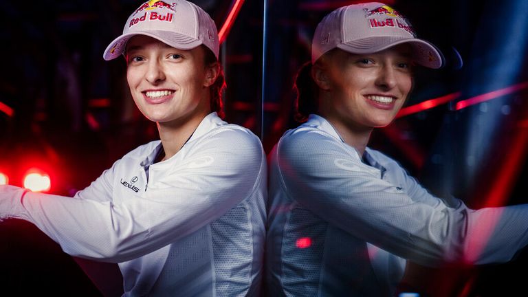 Iga Swiatek seen during a photo shoot at Hangar-7, Austria on October 12, 2020 // Markus Berger / Red Bull Content Pool