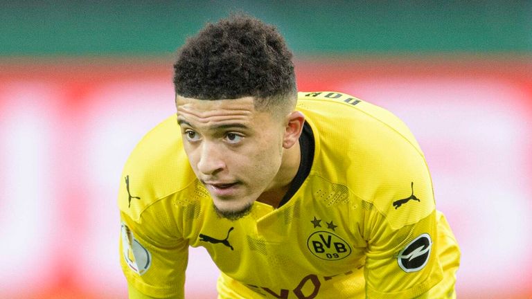 Jadon Sancho will again miss out on facing his former club Manchester City in the Champions League