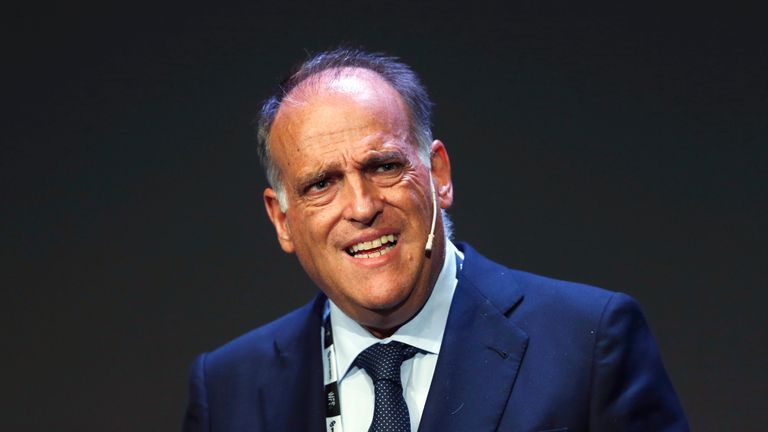 Javier Tebas, the president of the Spanish La Liga