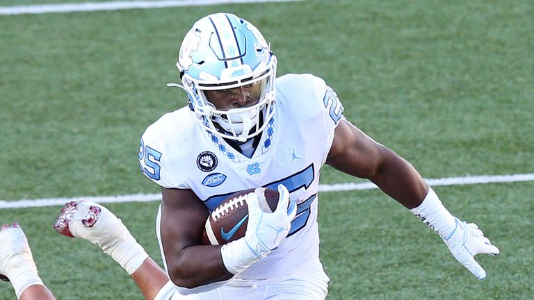 North Carolina running back Javonte Williams - AP