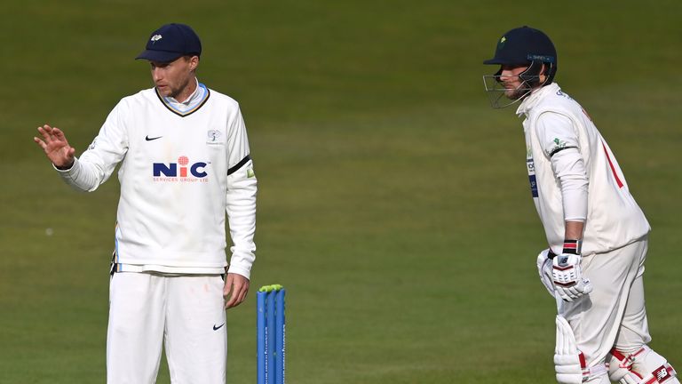 Joe Root (left) has been outscored by brother Billy (right) in Yorkshire's County Championship clash with Glamorgan