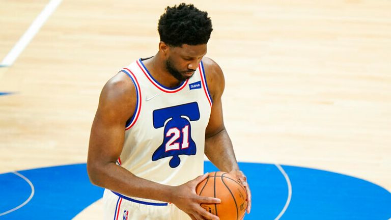 AP - Philadelphia 76ers' Joel Embiid plays during an NBA basketball game against the Los Angeles Clippers,