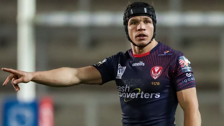 01/04/2021 - Rugby League - Betfred Super League - Hull KR v St Helens - Totally Wicked Stadium, St Helens, England - St Helens' Jonny Lomax