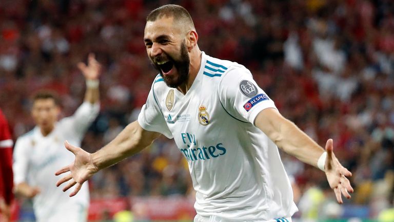 Karim Benzema marcó el primer gol en la final de la UEFA Champions League 2018