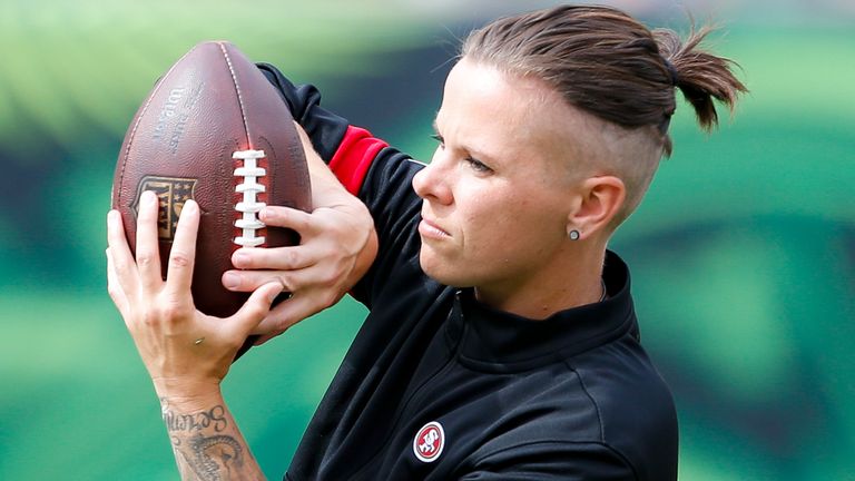 Katie Sowers: History-making NFL coach on overcoming rejection, reaching  the Super Bowl, and being an LGBTQ+ role model | NFL News | Sky Sports