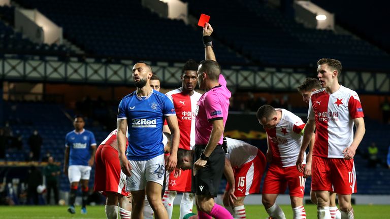 PA - Kemar Roofe was sent off