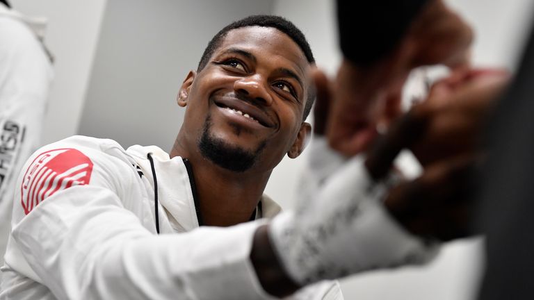 Getty - Kevin Holland has his hands wrapped prior to his fight during the UFC Fight Night event