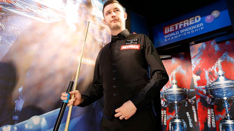 Kyren Wilson before his semi-final match against John Higgins, on day thirteen of the 2018 Betfred World Championship at The Crucible, Sheffield. PRESS ASSOCIATION Photo. Picture date: Thursday May 3, 2018. See PA story SNOOKER World. Photo credit should read: Martin Rickett/PA Wire