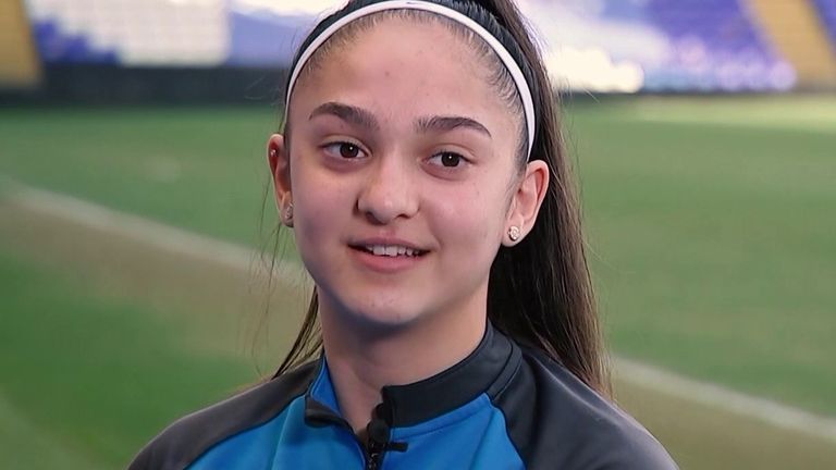 Birmingham U16 footballer Layla Banaras at St Andrews