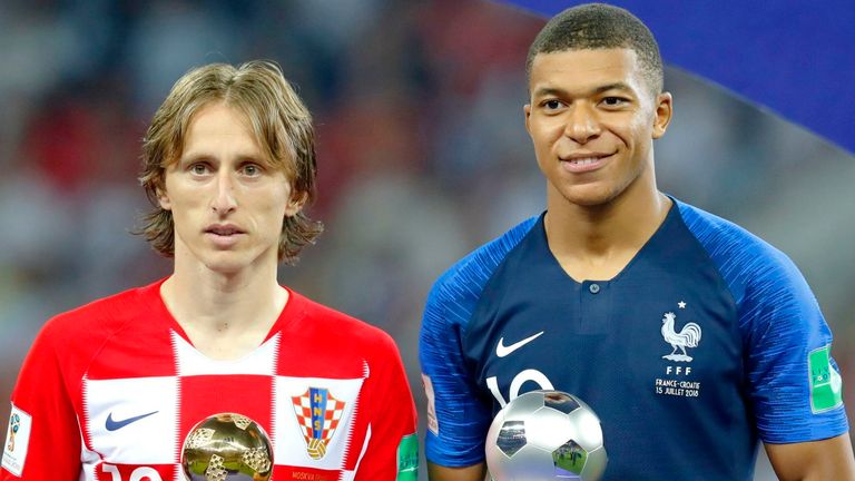 Luka Modric and Kylian Mbappe