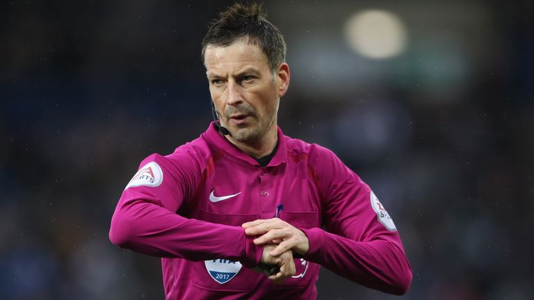 Referee Mark Clattenburg during the Premier League match at The Hawthorns, West Bromwich, 2017 (PA)