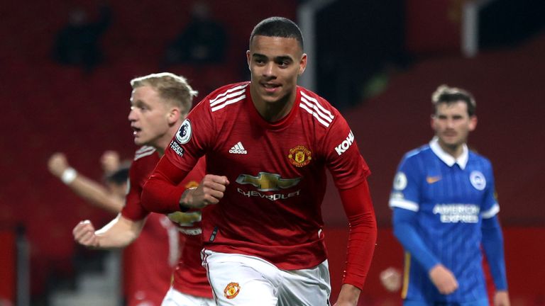 Mason Greenwood struck late to earn Manchester United victory over Brighton