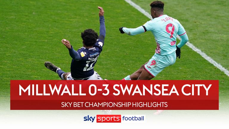 Goals and highlights Millwall 0-3 Swansea in Championship