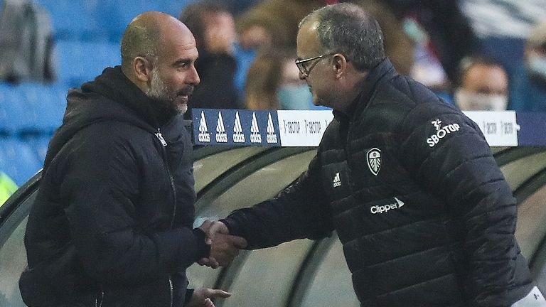 Pep Guardiola and Marcelo Bielsa (GETTY)