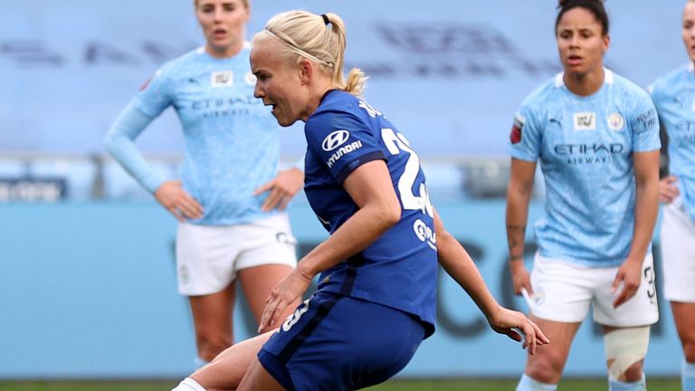 Pernille Harder restores Chelsea's lead from the penalty spot