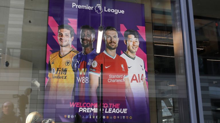 Une vue du QG de la Premier League à Londres (AP)