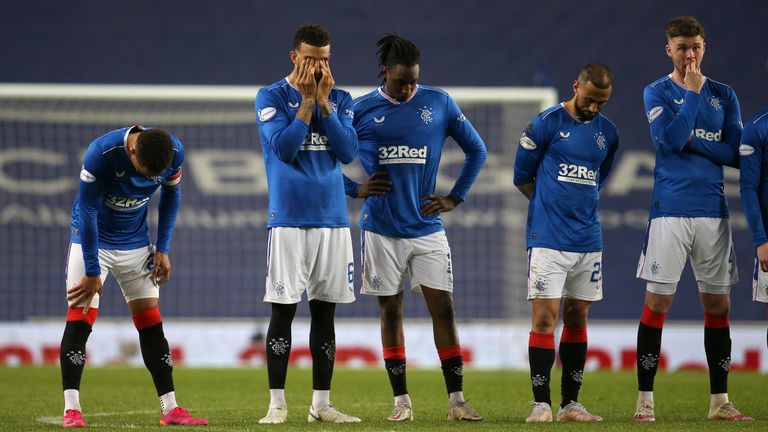 Rangers lost 4-2 on penalties at Ibrox