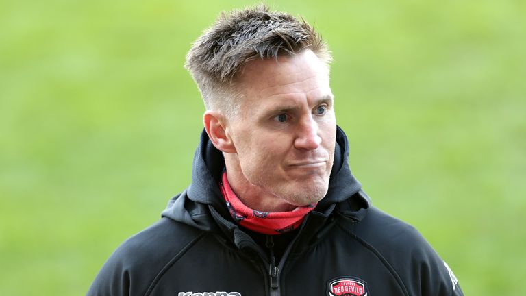Salford Red Devils v Hull FC - Betfred Super League - Totally Wicked Stadium
Salford Red Devils head coach Richard Marshall after the Betfred Super League match at The Totally Wicked Stadium, St Helens. Picture date: Saturday April 3, 2021.