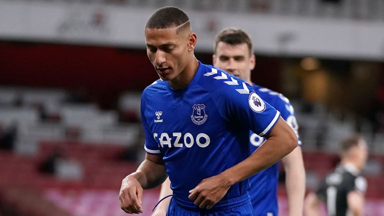 Richarlison celebrates his role in Bernd Leno&#39;s own goal