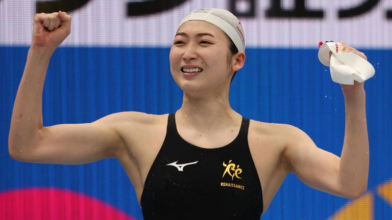 Japanese swimmer Rikako Ikee booked an Olympics spot after winning the 100-meter butterfly final at the Japan Championship