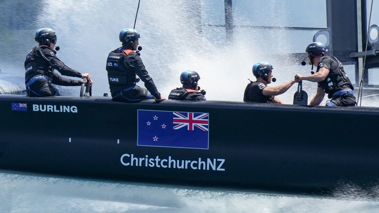 New Zealand SailGP team (Image Credit - Bob Martin for SailGP)