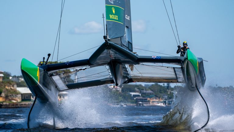 The F50s that teams compete in SailGP are exceptional boats and feats of technology (Image Credit - Sam Greenfield for SailGP)