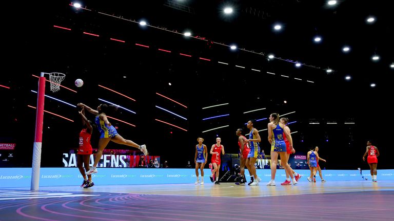 The contest between Saracens Mavericks and Team Bath Netball was one of the best of the season so far (Image Credit - Ben Lumley)