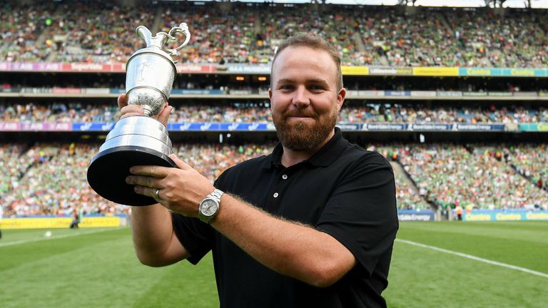Shane Lowry with the Claret Jug at Croke Park after winning the 2019 Open Championship