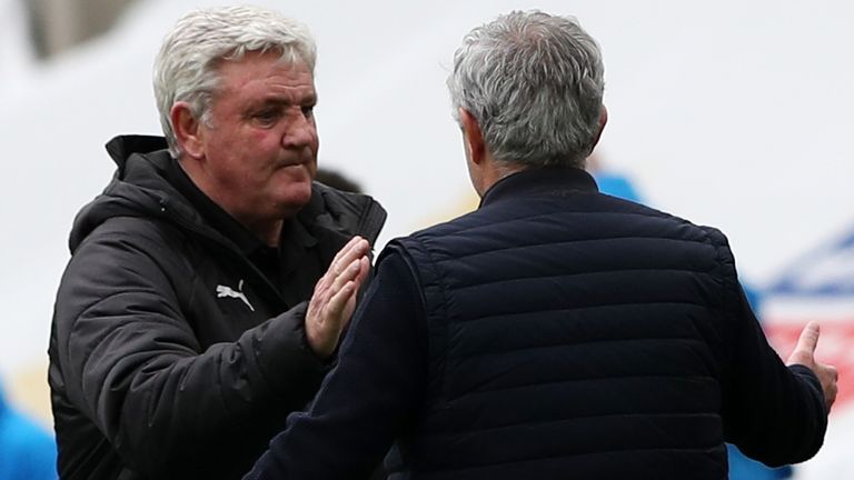 Steve Bruce and Jose Mourinho