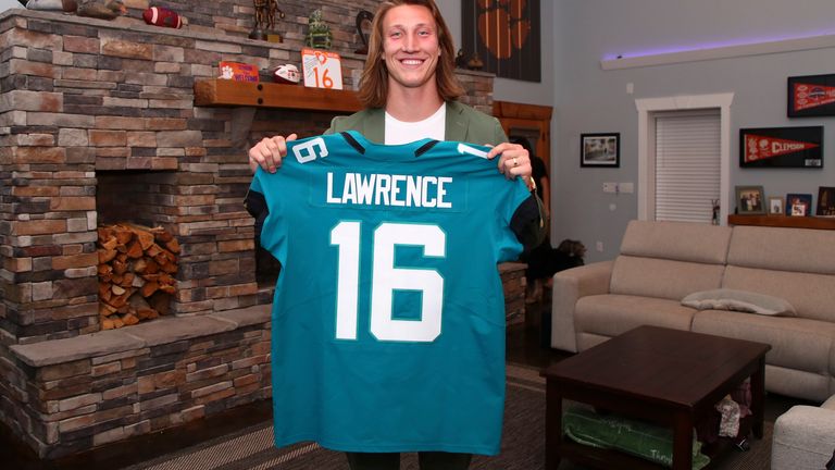 Trevor Lawrence will play in Jacksonville after being selected first by the Jaguars in the 2021 NFL Draft. (Logan Bowles/NFL via AP)