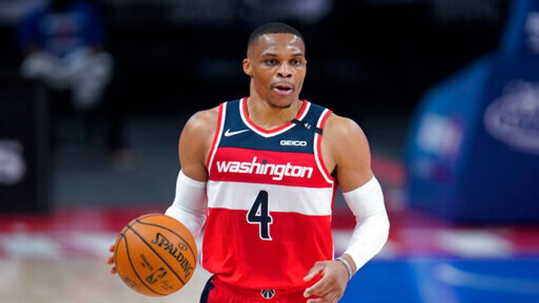 AP - Washington Wizards guard Russell Westbrook plays against the Detroit Pistons