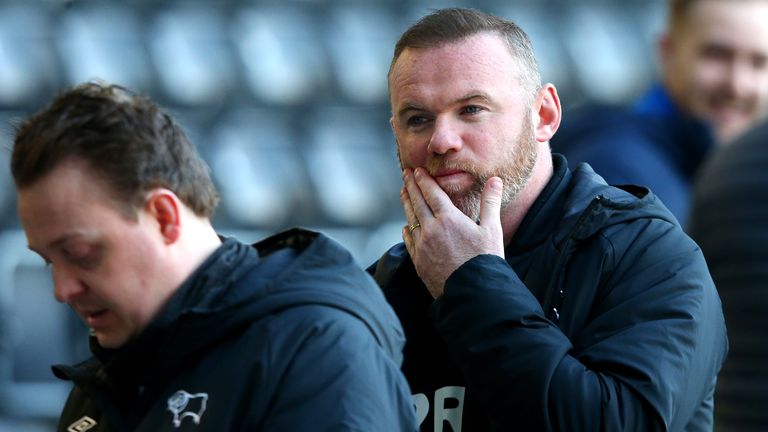 Wayne Rooney saw his Derby County side lose 2-1 at home against Birmingham