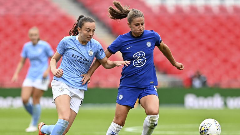 Caroline Weir in action against Chelsea