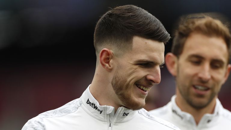 Former Chelsea boss Frank Lampard has revealed his admiration for West Ham's Declan Rice