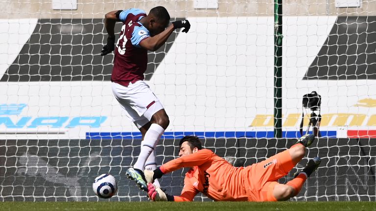 West Ham United's Issa Diop scores an own goal against Newcastle