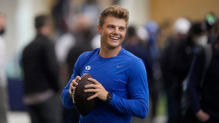 Quarterback Zach Wilson had a breakout year at BYU in 2021 (AP Photo/Rick Bowmer)
