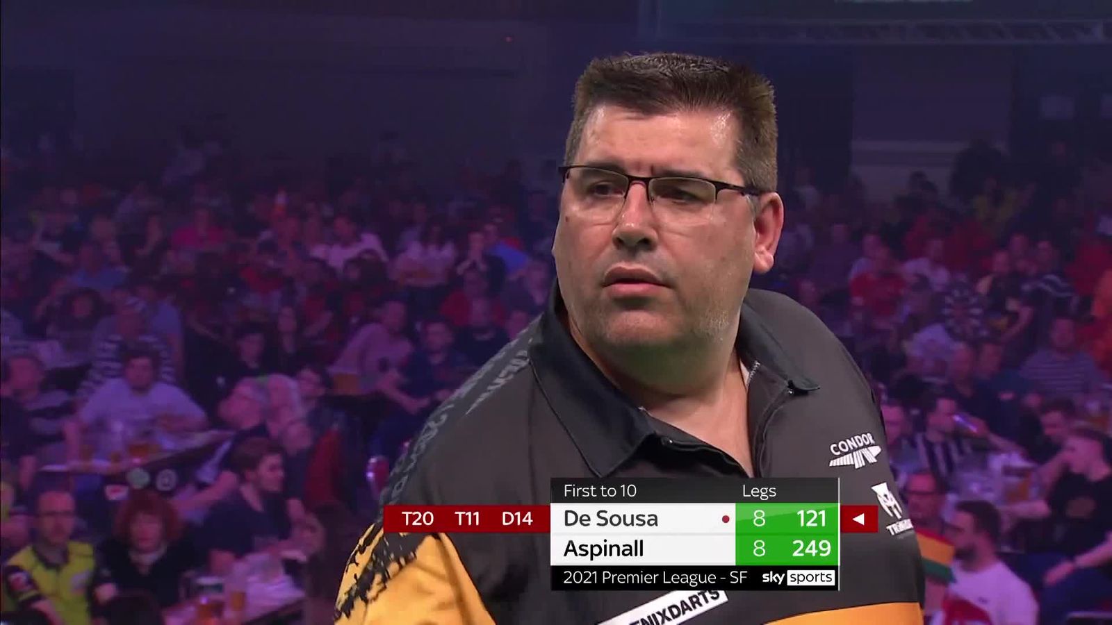 De Sousa's crucial 121 out Darts News Sky Sports