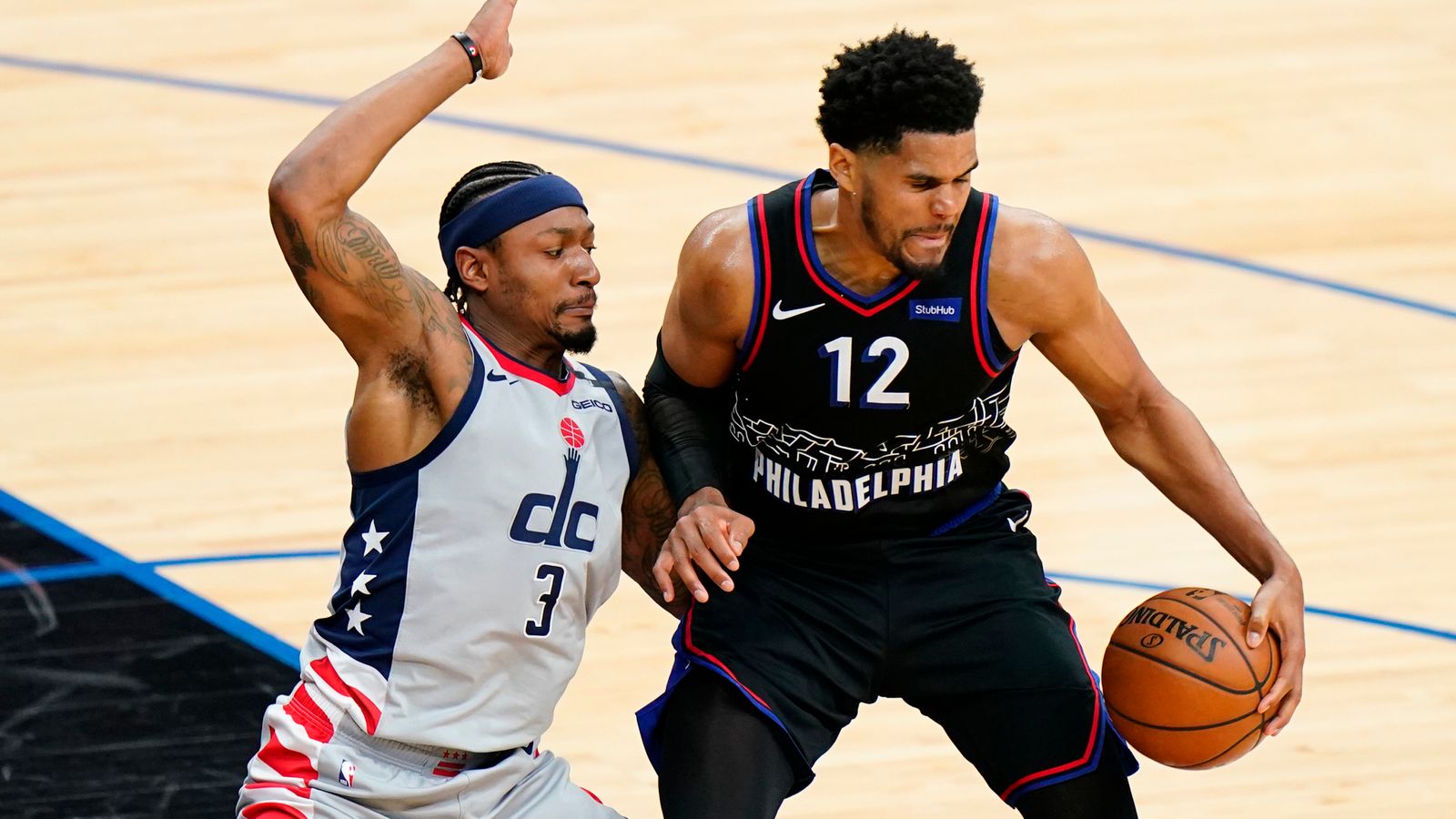 Tobias Harris hits playoff career high as Philadelphia 76ers hold off Washington Wizards in Game 1