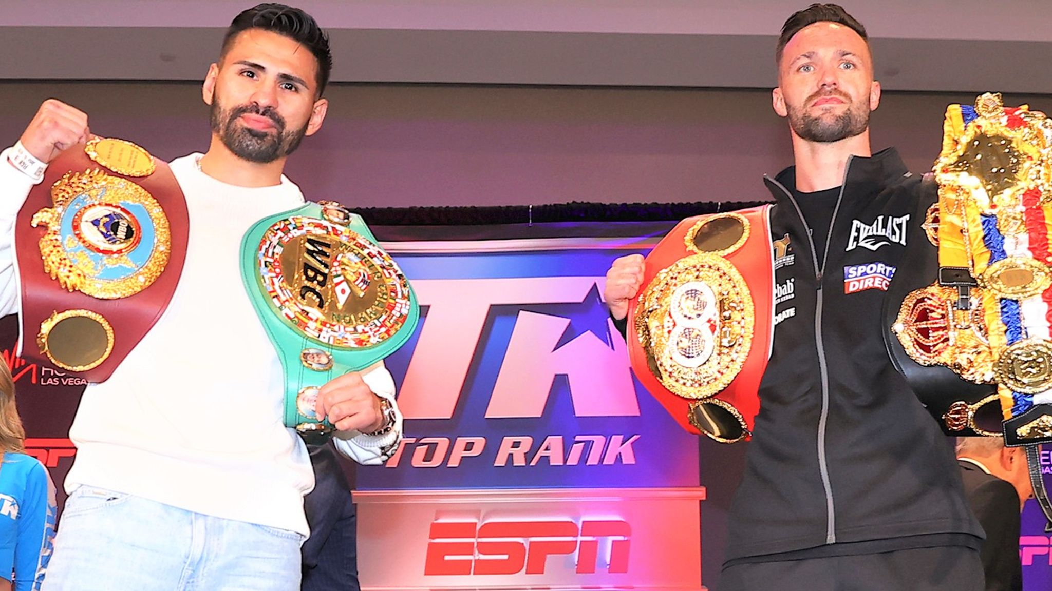 Josh Taylor delivers a fiery message to Jose Ramirez at the face-off