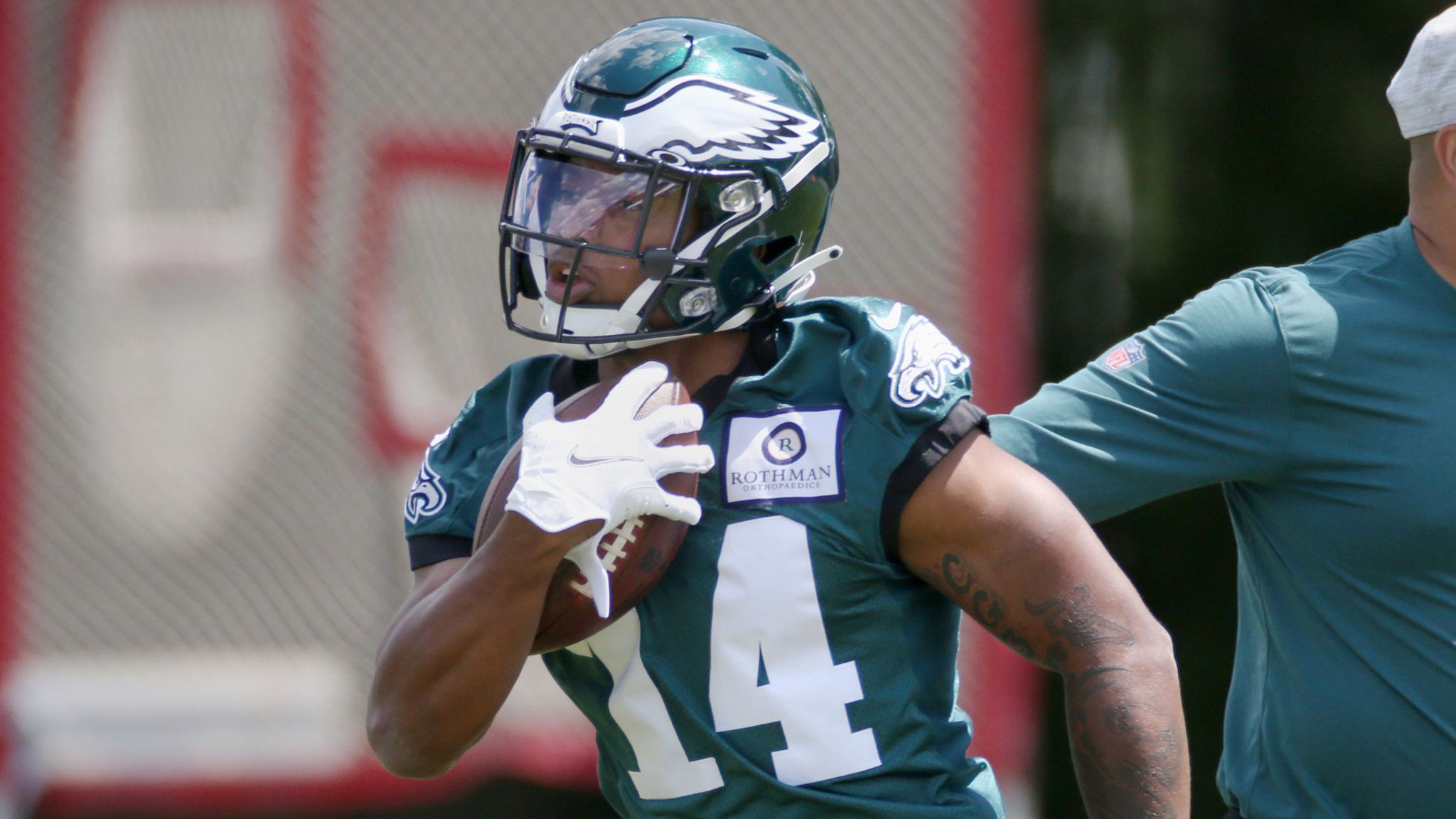 Philadelphia Eagles running back Kenneth Gainwell (14) in action